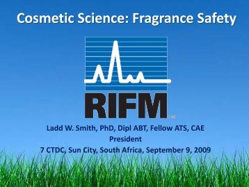 Cosmetic Science: Fragrance Safety - Research Institute for ...