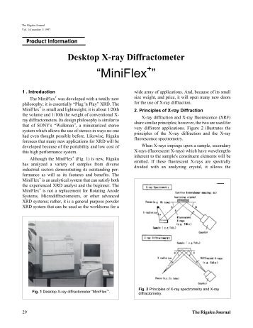 Desktop X-ray Diffractometer "MiniFlex - Rigaku