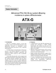 Advanced Thin film X-ray system-Grazing incidence in ... - Rigaku