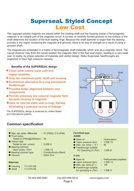 Magnetic Rotary Motion Feedthrough Units - Rigaku