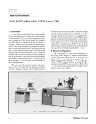 PSPC MICRO AREA X-RAY STRESS ANALYZER - Rigaku