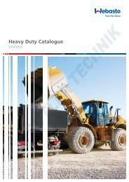 Webasto Heavy Duty Plant Machinery Catalogue