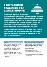 Guide to Financial Arrangements after Marriage ... - Rights of Women