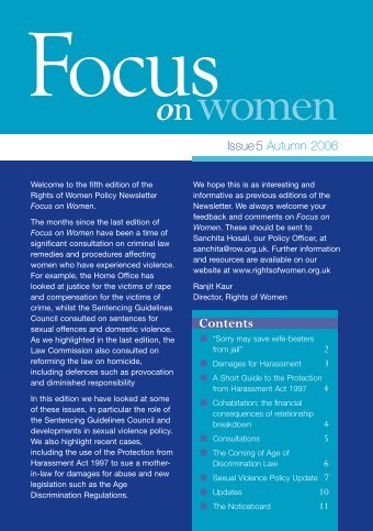 Focus on Women - issue 05 - Rights of Women