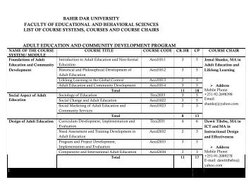 Course System Handbook - Bahir Dar University