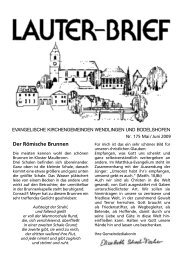 Lauterbrief Nr. 175 Mai/Juni 2009 - Die Eusebiuskirche Wendlingen