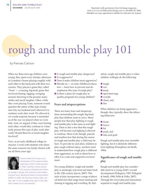 What Is Rough and Tumble Play? An Educator's Guide