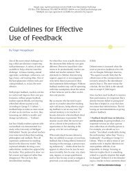 Guidelines for Effective Use of Feedback - ChildCareExchange.com
