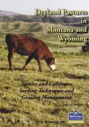 Dryland Pastures in Montana and Wyoming - MSU Extension