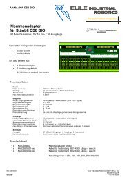 Klemmenadapter für Stäubli CS8 BIO - eule-roboter.de