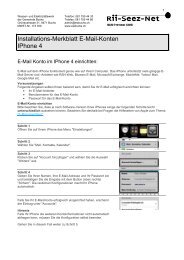 Installations-Merkblatt E-Mail-Konten IPhone 4 - Rii-Seez-Net
