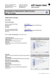 Installations-Merkblatt E-Mail-Konten Mac OS Mail - Rii-Seez-Net