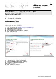 Installations-Merkblatt E-Mail-Konten Windows Live ... - Rii-Seez-Net