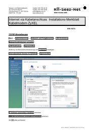 Installationsmerkblatt Kabelmodem Zyxel Windows ... - Rii-Seez-Net