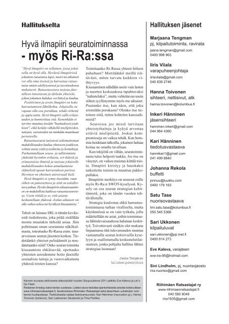 RiRalainen 1/2012 PDF - Riihimäen Ratsastajat ry