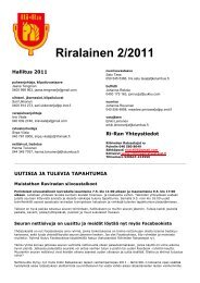 Riralainen 2-2011.pdf - Riihimäen Ratsastajat ry