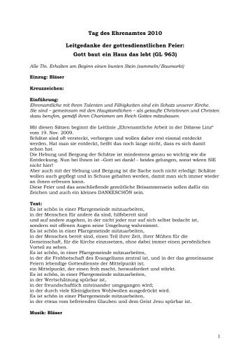 Tage des Ehrenamtes (pdf) - Diözese Linz