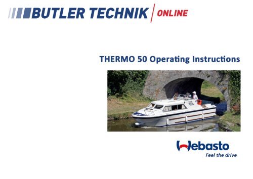 Webasto Thermo 50 Operating Instructions