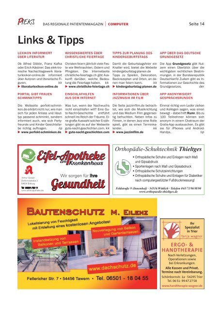 Das Regionale Patientenmagazin - Pieks 05/2014