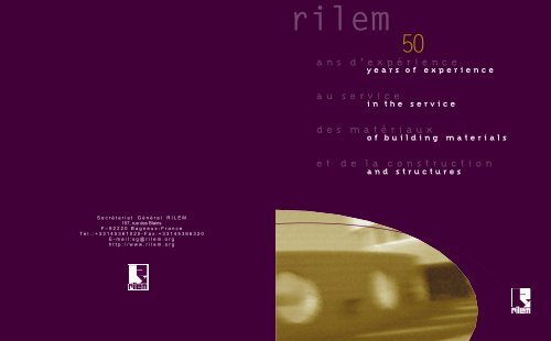 Rilem 50th Anniversary Book