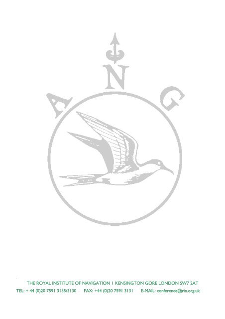 Orientation & Navigation - Royal Institute of Navigation