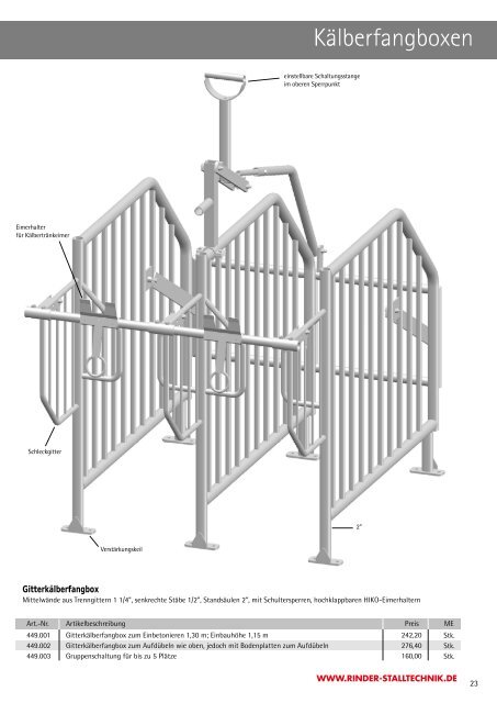 systematisch gut - Rinder-Stalltechnik