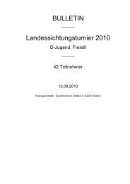 BULLETIN Landessichtungsturnier 2010