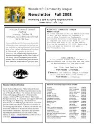 Woodcroft Fall 2008 Newsletter - Woodcroft Community League