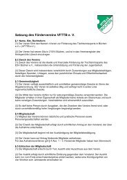 Satzung des Fördervereins VFTTB e. V. - ESV Buechen