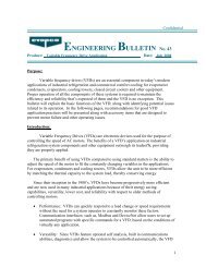 Engineering Bulletin #43 VFD Application - Evapco