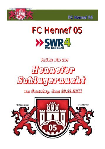 FC Hennef 05 Hennefer Schlagernacht - beim FC Hennef 05