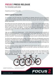 FOCUS Trade Fair Preview 2013 - Derby Cycle