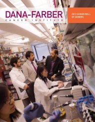 View the Honor Roll of Donors - Dana-Farber Cancer Institute