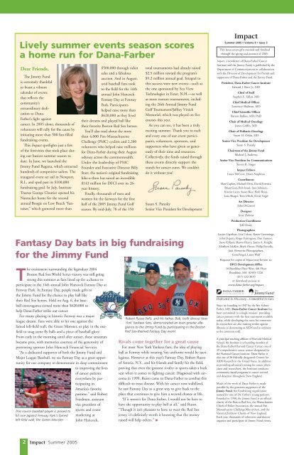 Impact Summer 2005 - The Jimmy Fund