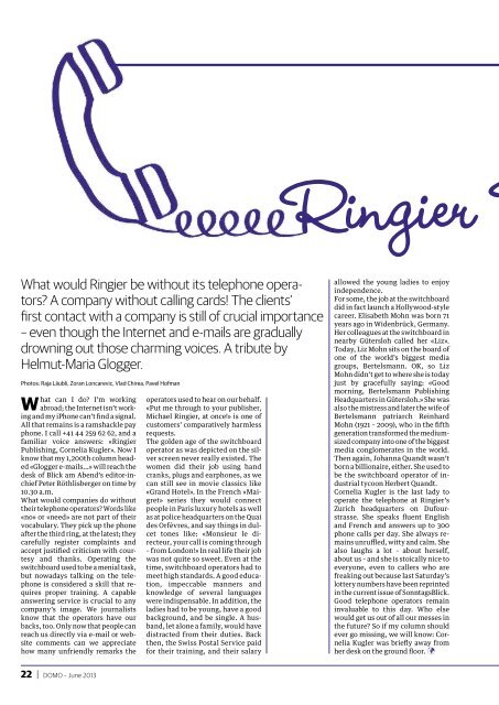 DOMO June 2013 pdf - Ringier