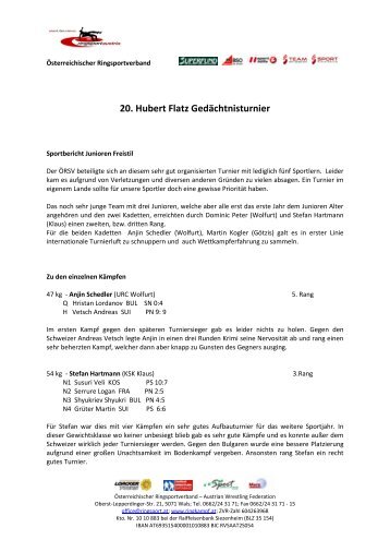 Gesamter Bericht - Ãsterreichischer Ringsportverband ÃRSV