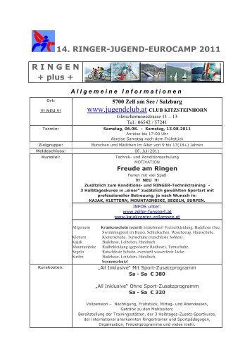 RINGER-JUGEND-EUROCAMP 2008