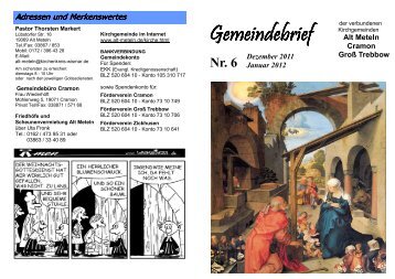 zum Gemeindebrief Dez. 2011 + Jan. 2012 - Gemeinde Alt Meteln