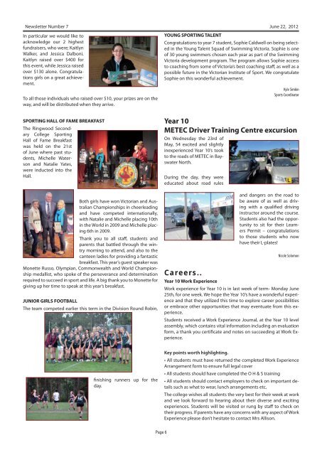 RSC News - Ringwood Secondary College