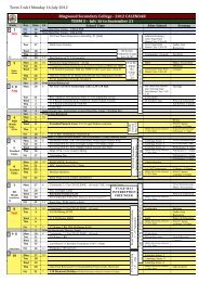 16 July yearlycalendar2012 - Ringwood Secondary College