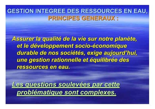 GESTION INTEGREE DE L'EAU PAR BASSIN VERSANT - INBO