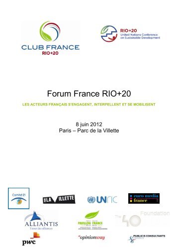 Programme du Forum France Rio+20 - INBO