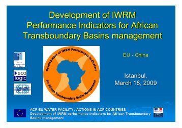 Development of IWRM Performance Indicators for African ... - INBO