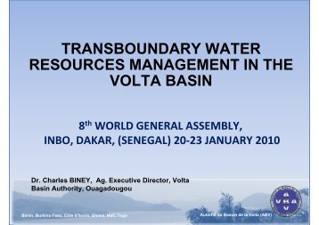 transboundary water resources management in the volta basin - INBO