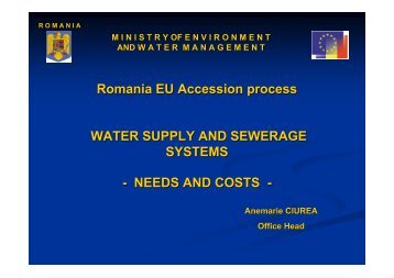 Romania EU Accession process WATER SUPPLY AND ... - INBO