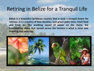 Retiring in Belize for a Tranquil Life