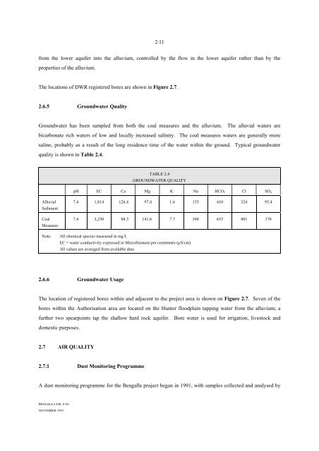 Bengalla Mine Environmental Impact Statement (1993) - Part 1 of 3