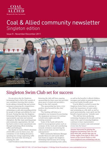 Coal & Allied Community Newsletter Singleton edition November 2011