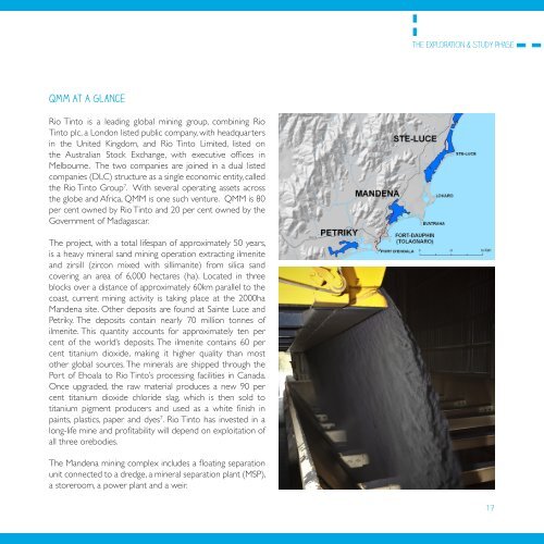 Tracking Development - Rio Tinto - Qit Madagascar Minerals