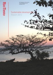 Sustainable development Report 2012 - Rio Tinto - Qit Madagascar ...